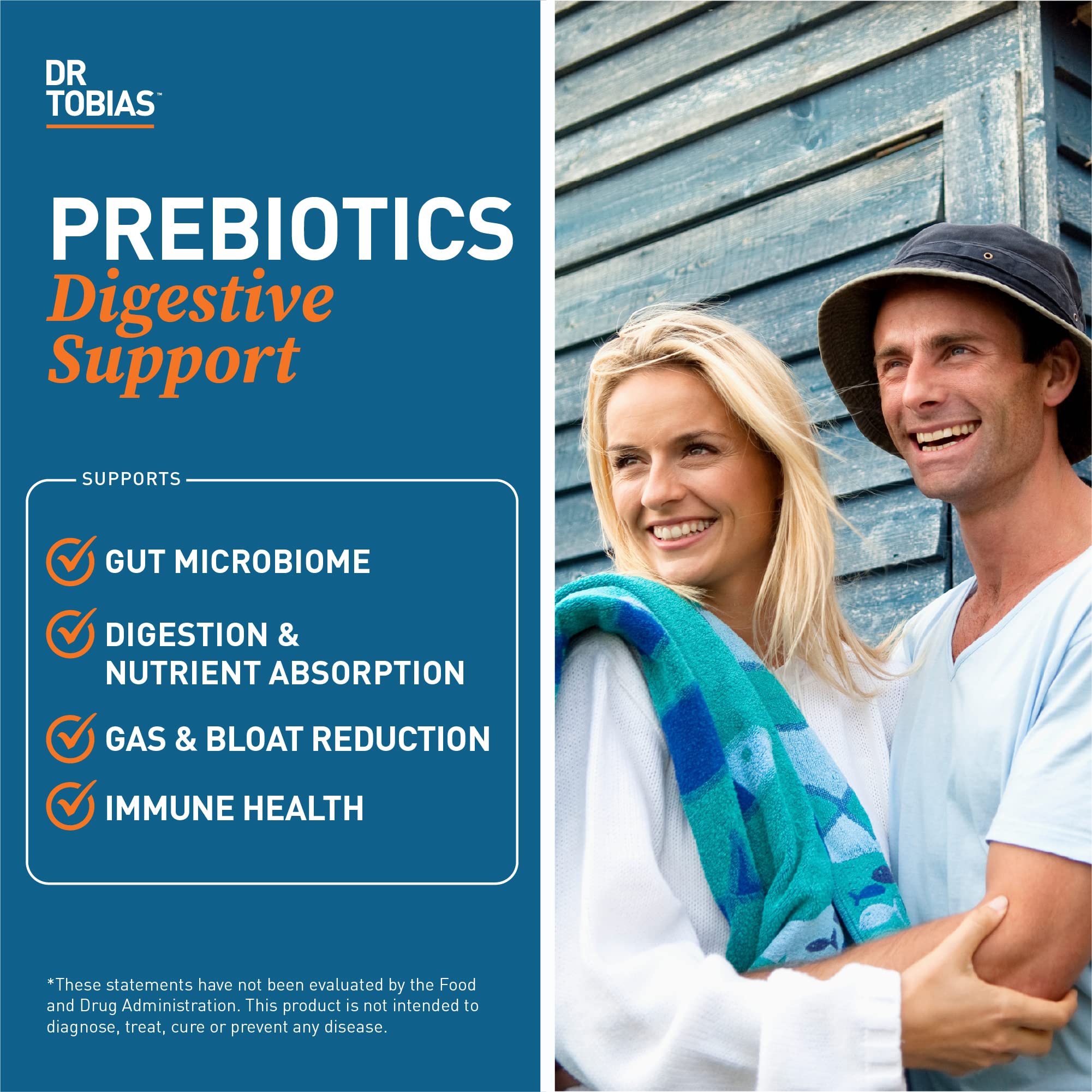 Dr. Tobias Prebiotics capsules are compact and easy to swallow.