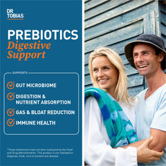 Dr. Tobias Prebiotics capsules are compact and easy to swallow.