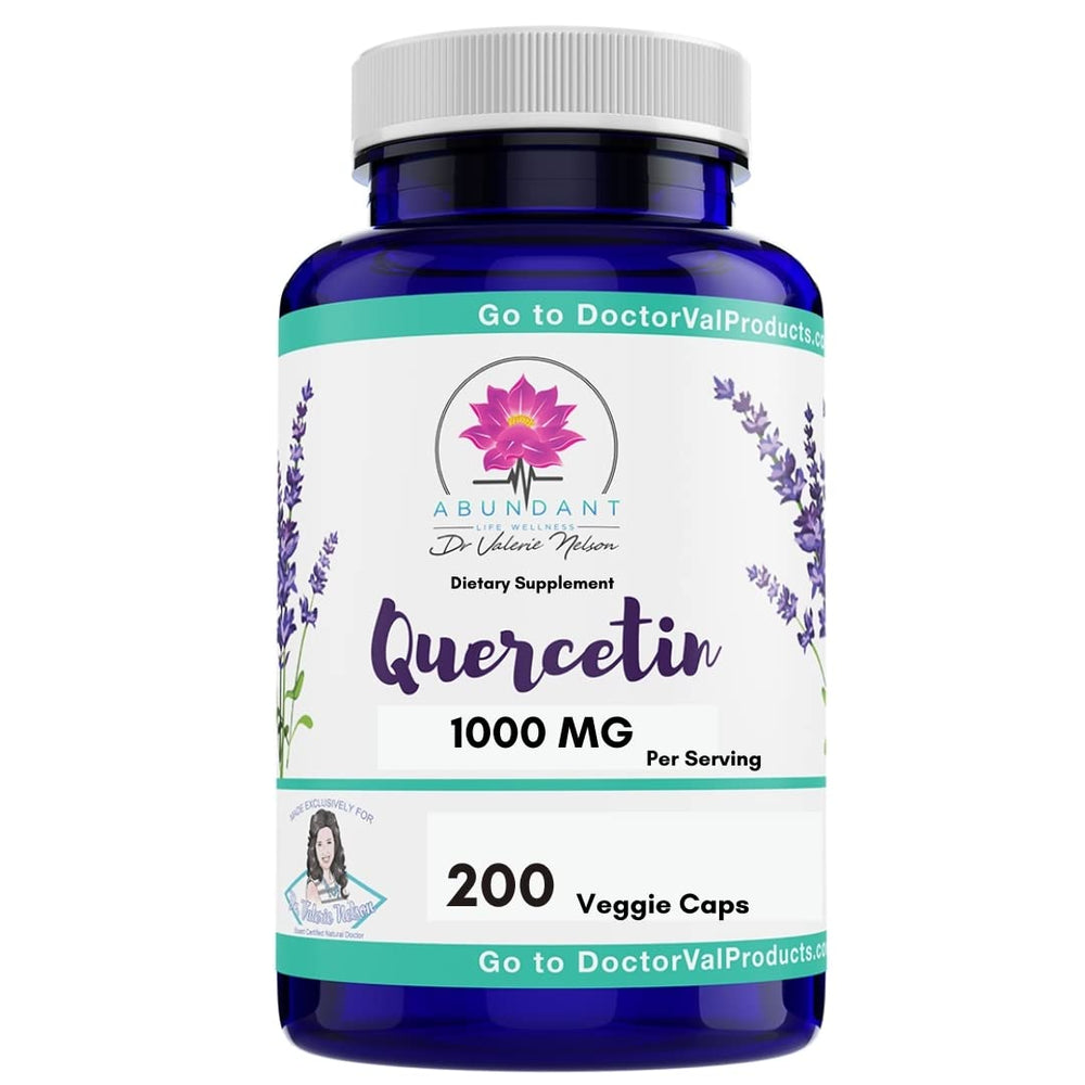 Front view of Dr. Valerie Nelson Quercetin 500 mg bottle - 200 capsules