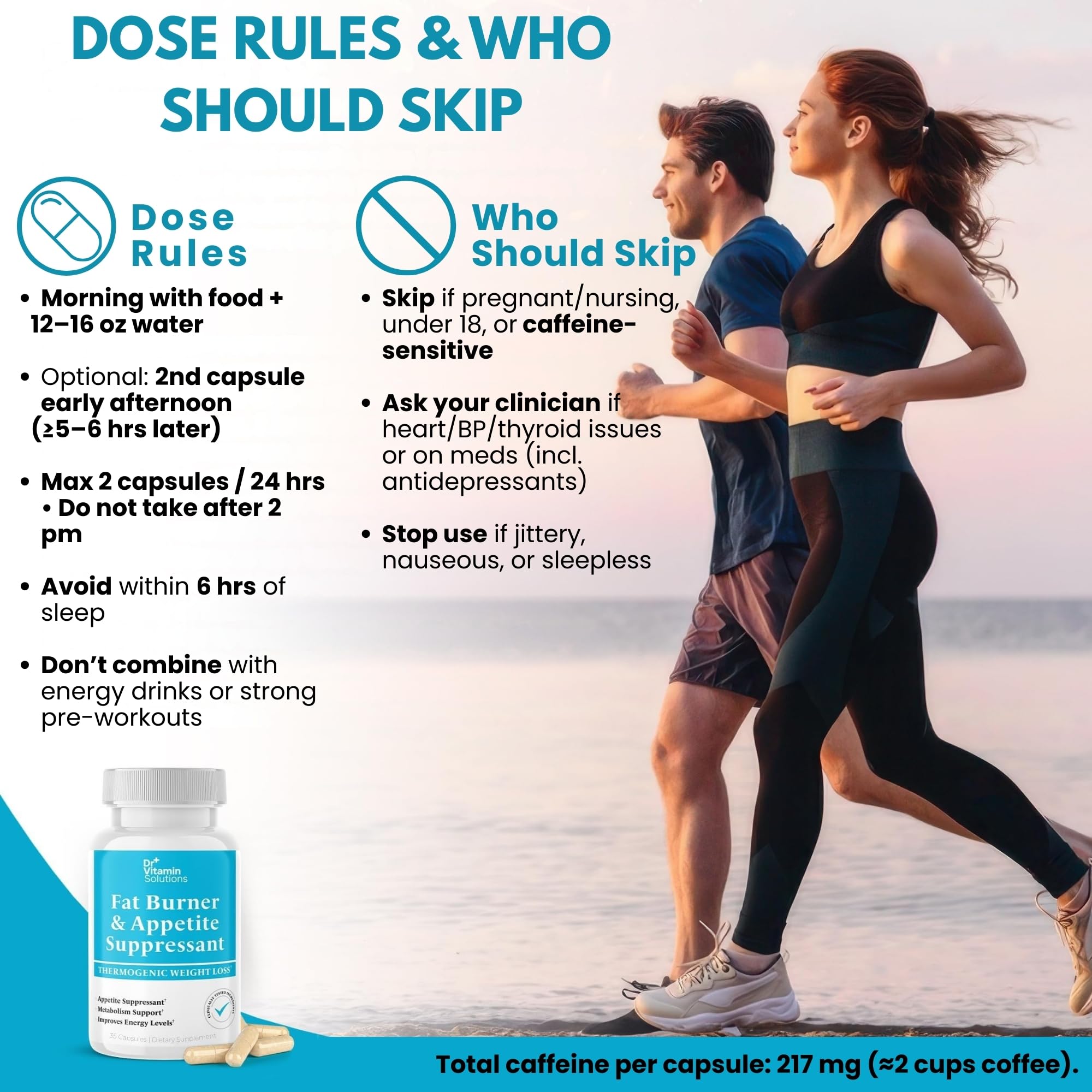 Lifestyle image promoting a weight loss journey with Dr Vitamin Fat Burner