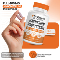 60 vegan capsules bottle of magnesium supplement