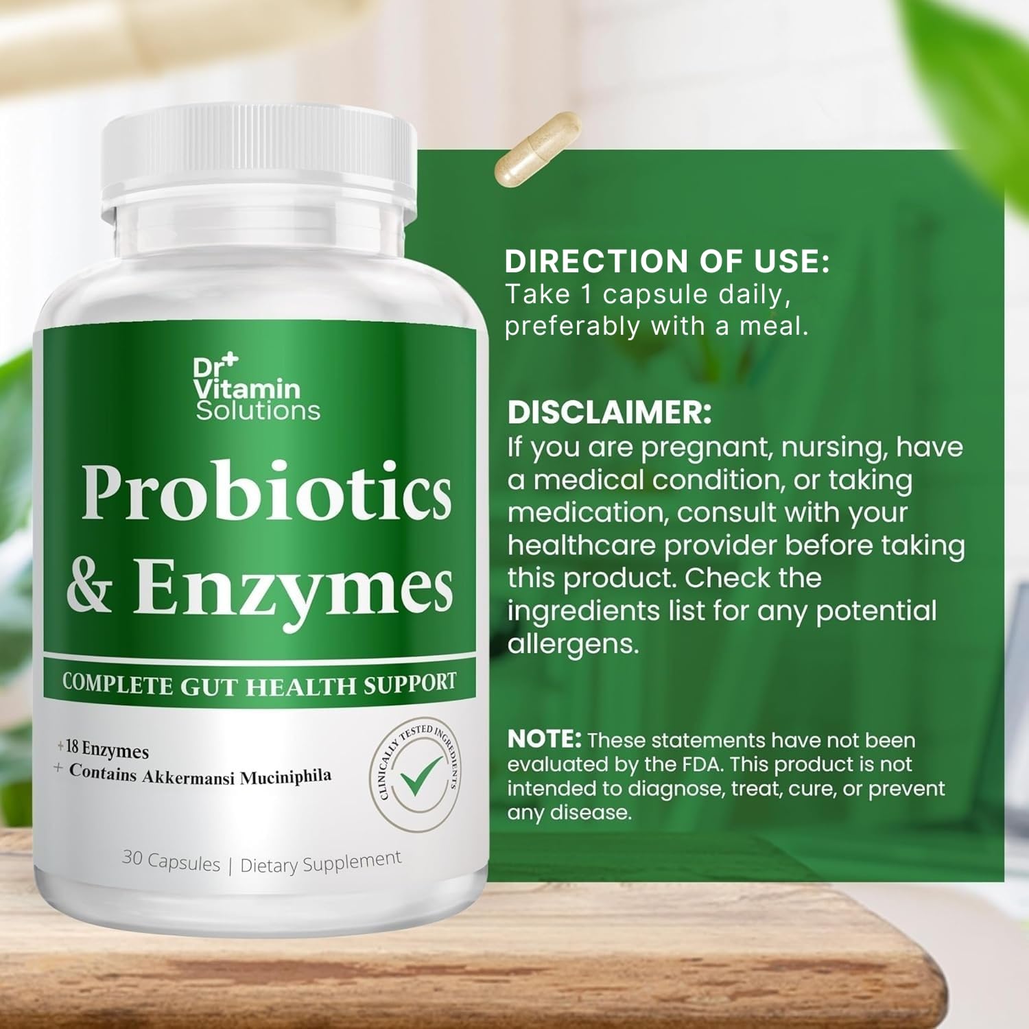 Capsules for bloating relief and gut health