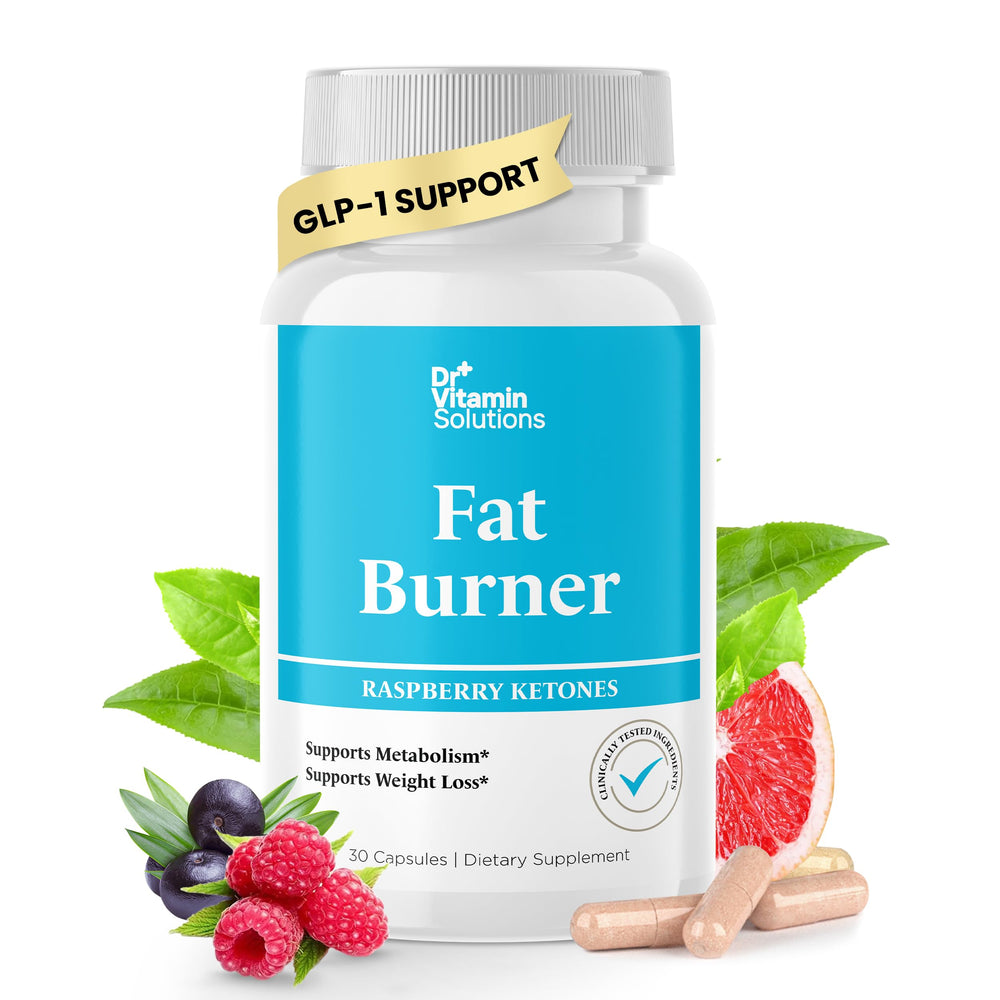 Dr Vitamin Solutions Fat Burner bottle with GLP-1 label
