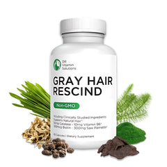 Bottle of DR Vitamin Solutions Gray Hair Rescind with Catalase