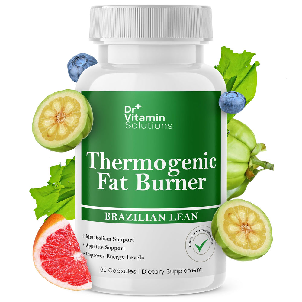 Front view of DR VITAMIN SOLUTIONS Thermogenic Fat Burner Brazilian Lean bottle