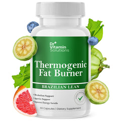 Front view of DR VITAMIN SOLUTIONS Thermogenic Fat Burner Brazilian Lean bottle