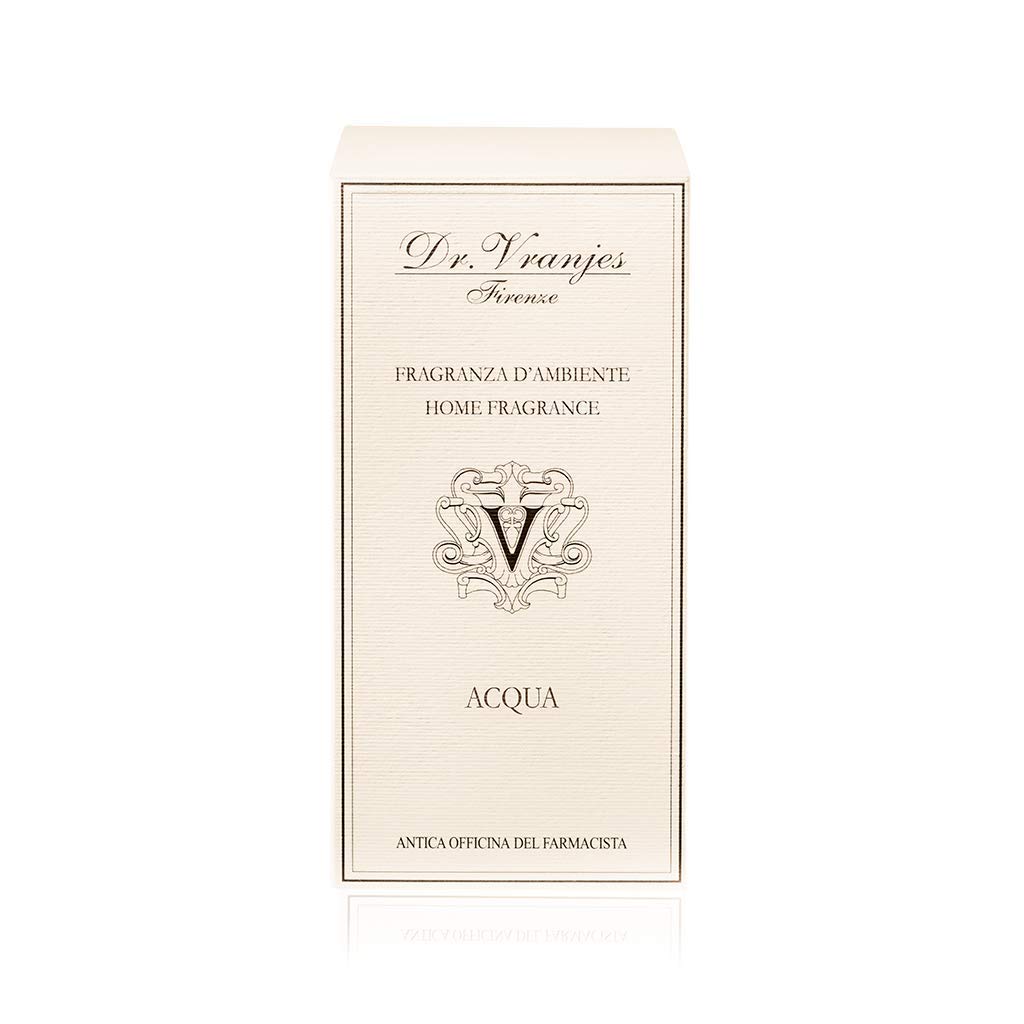 Dr. Vranjes Acqua Crystal packaging showcases Italian craftsmanship.