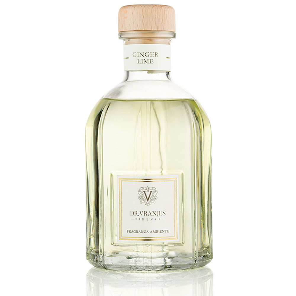 Dr. Vranjes Ginger and Lime crystal diffuser bottle for refined home fragrance.