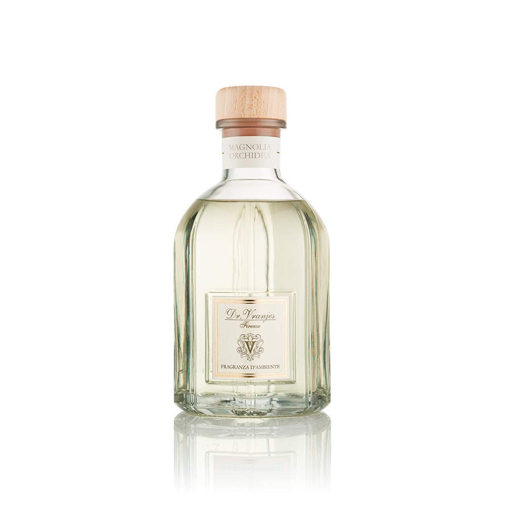 Dr. Vranjes Magnolia Orchidea diffuser bottle adds refined, long-lasting fragrance to your space.