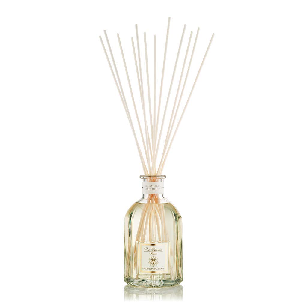 Close-up reveals Dr. Vranjes Magnolia Orchidea notes of mimosa blossom, orchid, magnolia.