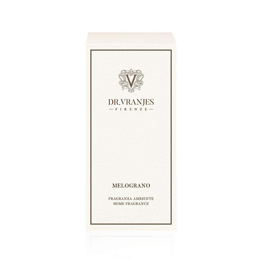 Dr. Vranjes Melograno label closeup emphasizes artisanal Italian quality.