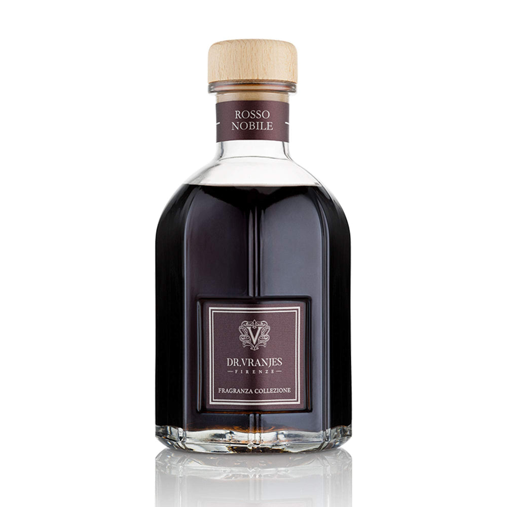 Dr Vranjes Rosso Nobile diffuser bottle enhances ambiance with wine inspired notes