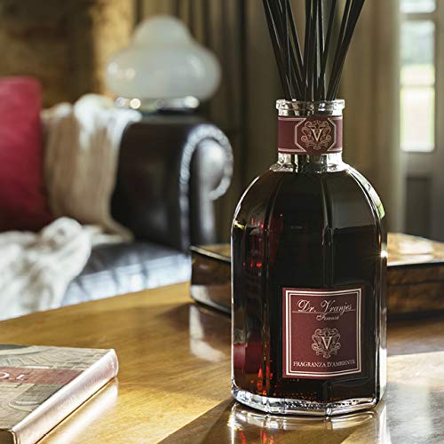 Dr Vranjes Rosso Nobile diffuser bottle close-up reveals sophisticated wine inspired fragrance