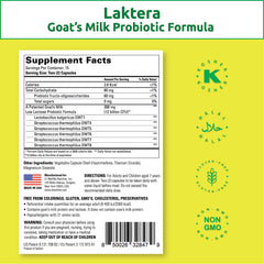 Goat milk probiotic formula bottle with label