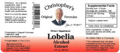 Dr Christopher's Lobelia Alcohol Extract bottle - side view