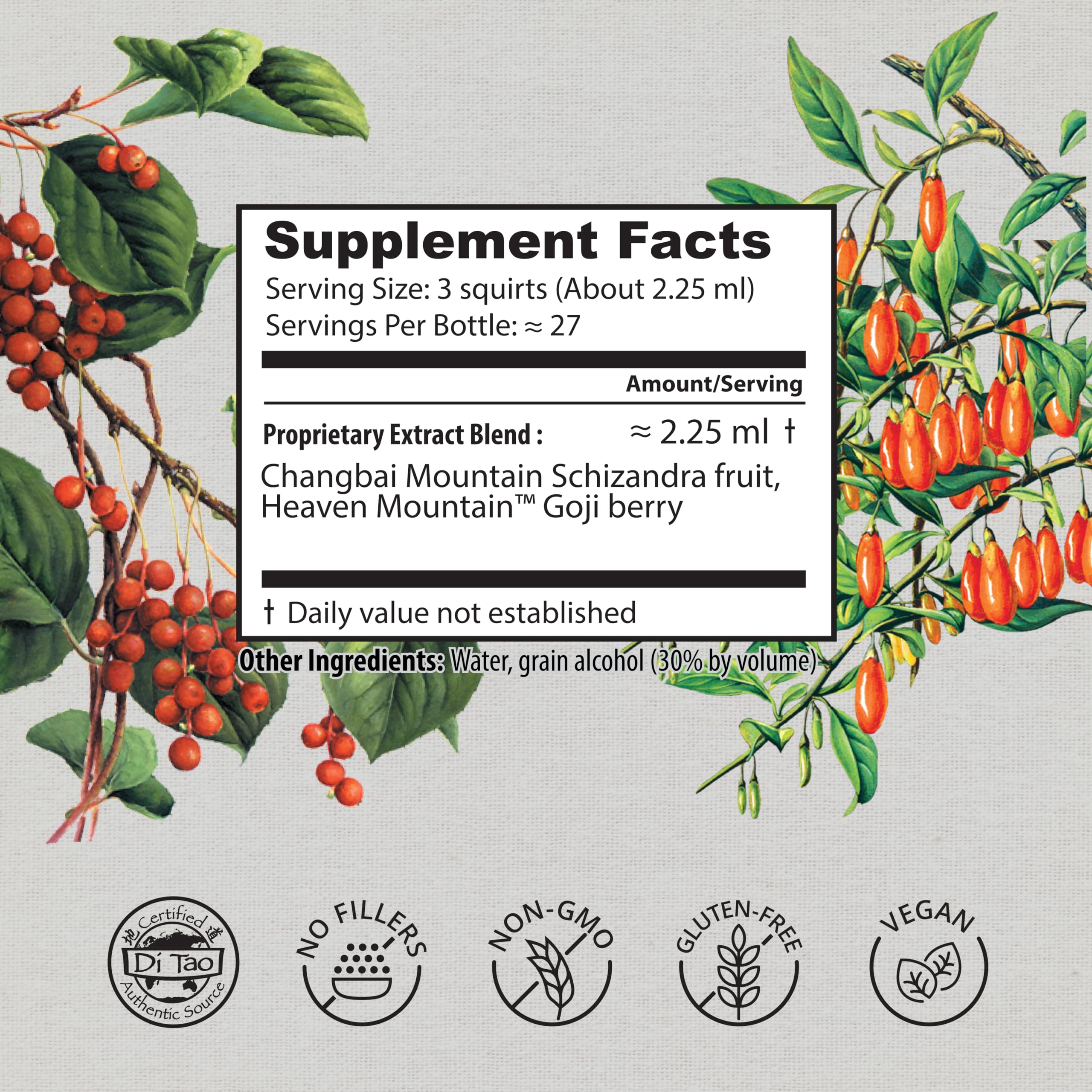 Triple-extracted high potency tincture bottle label