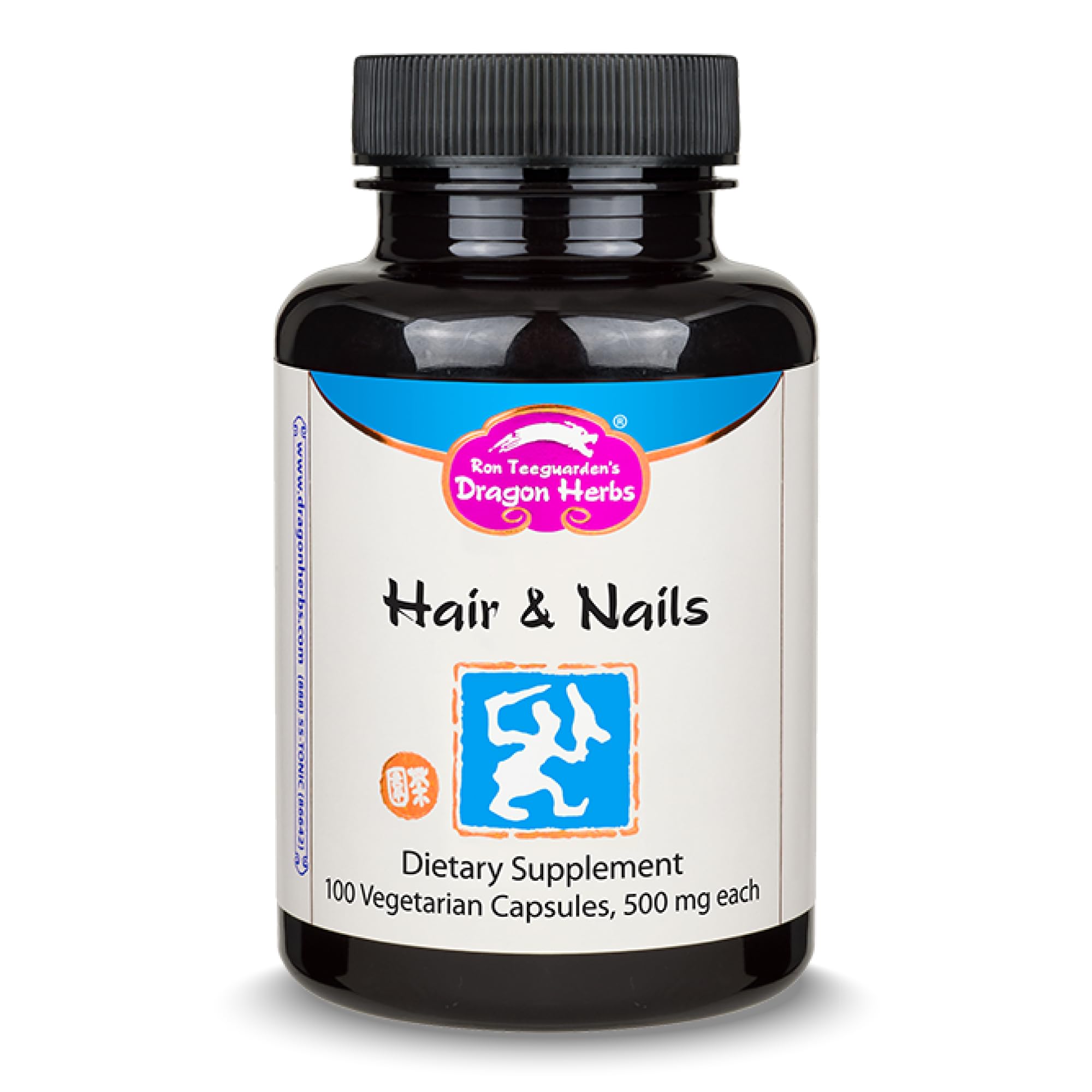 Dragon Herbs Hair and Nails bottle label