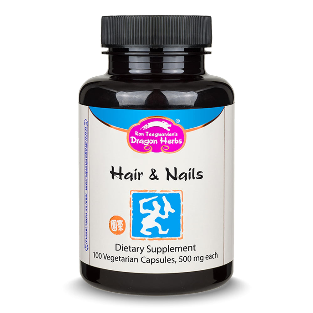 Dragon Herbs Hair and Nails bottle label