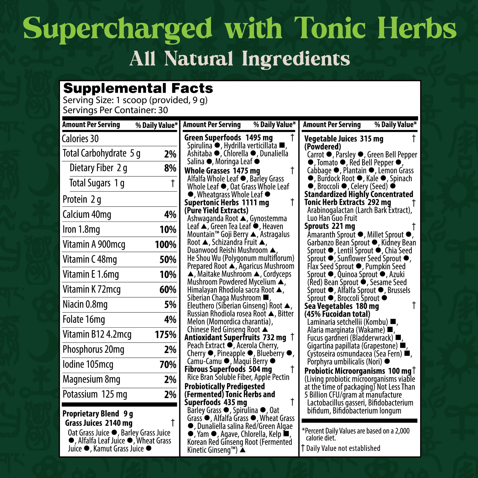 Dragon Herbs Tonic Alchemy scoop dispensing into liquid for easy mixing and smoothie prep