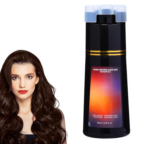 Dragon Honor Hair Dye Shampoo bottle on display showing gray coverage options