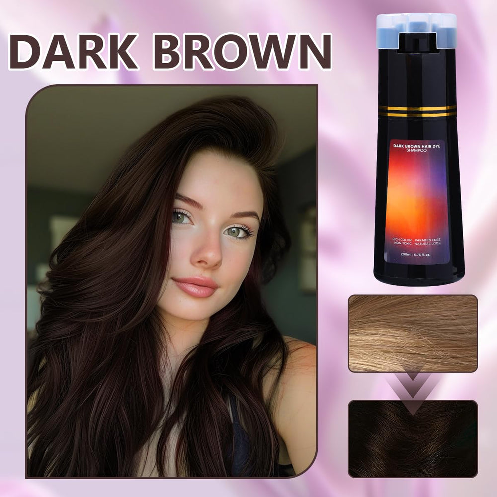 Dragon Honor Hair Dye Shampoo close-up label highlights natural ingredients