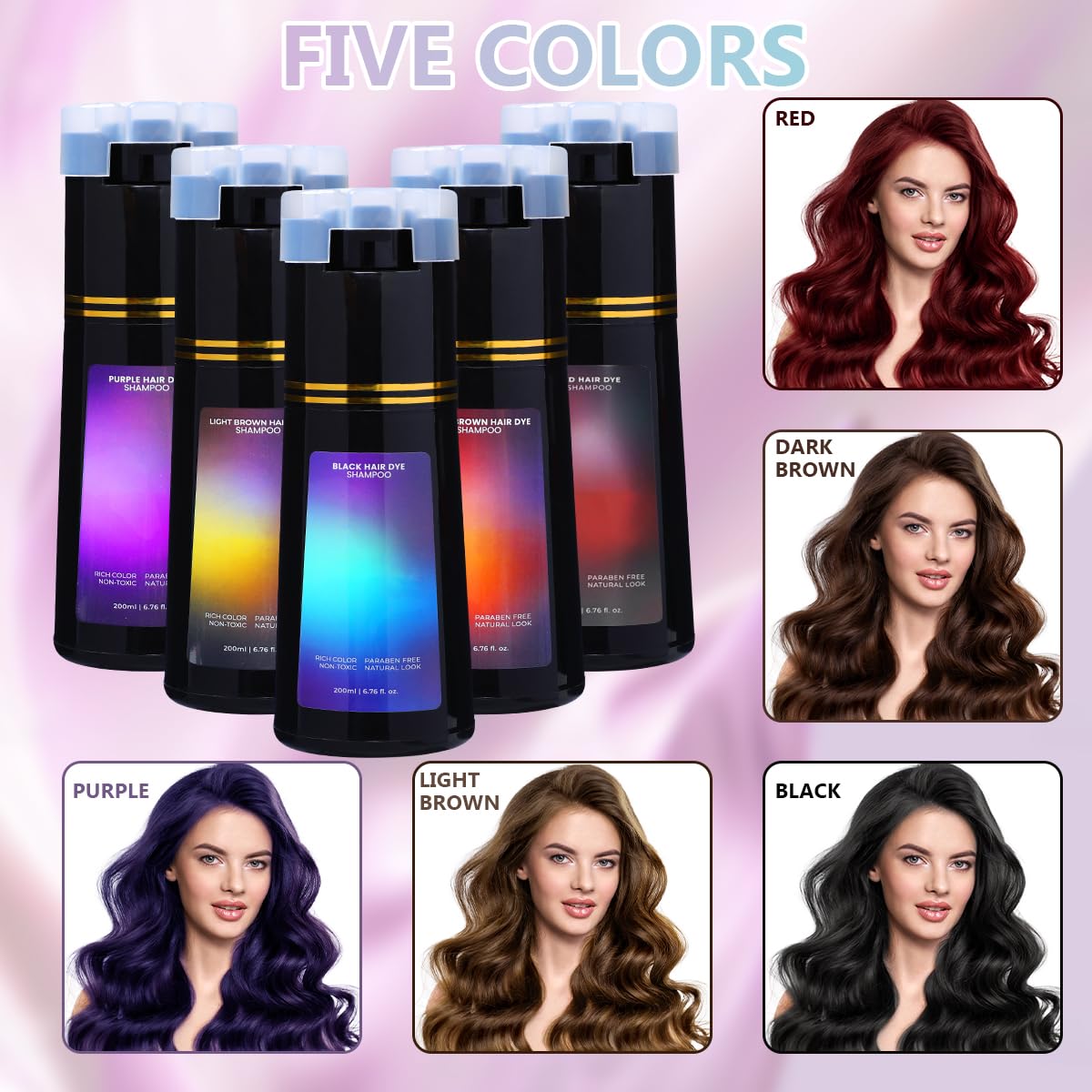 Dragon Honor Hair Dye Shampoo packaging box shown for at-home use