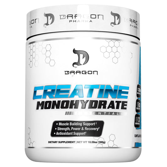 Dragon Pharma Creatine Monohydrate bottle - front view