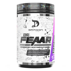 Bottle of DRAGON PHARMA Dr. FEAAR Advanced Full-Spectrum EAA Matrix - Grape Juice flavor