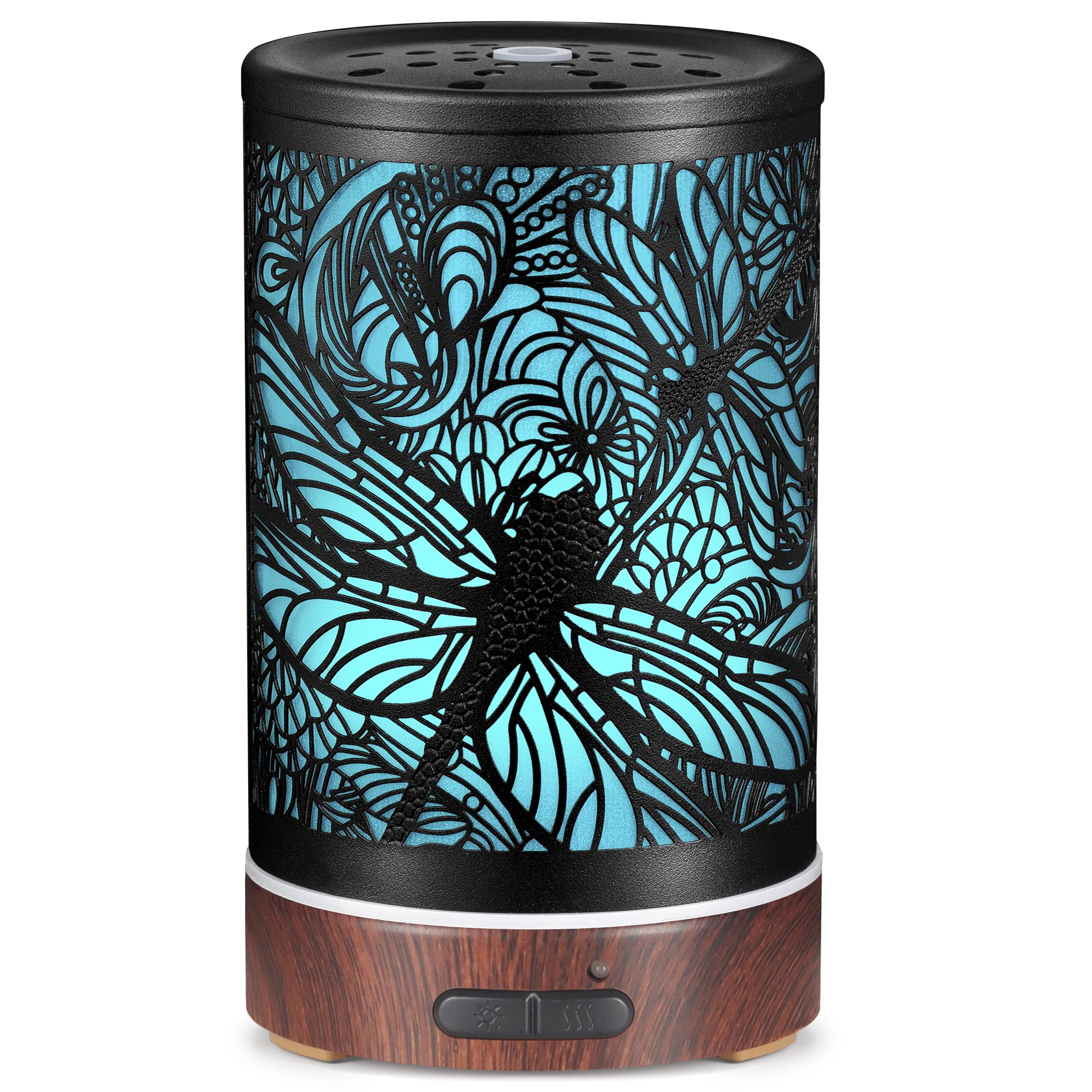 Dragonfly essential oils diffuser with seven color LED lights