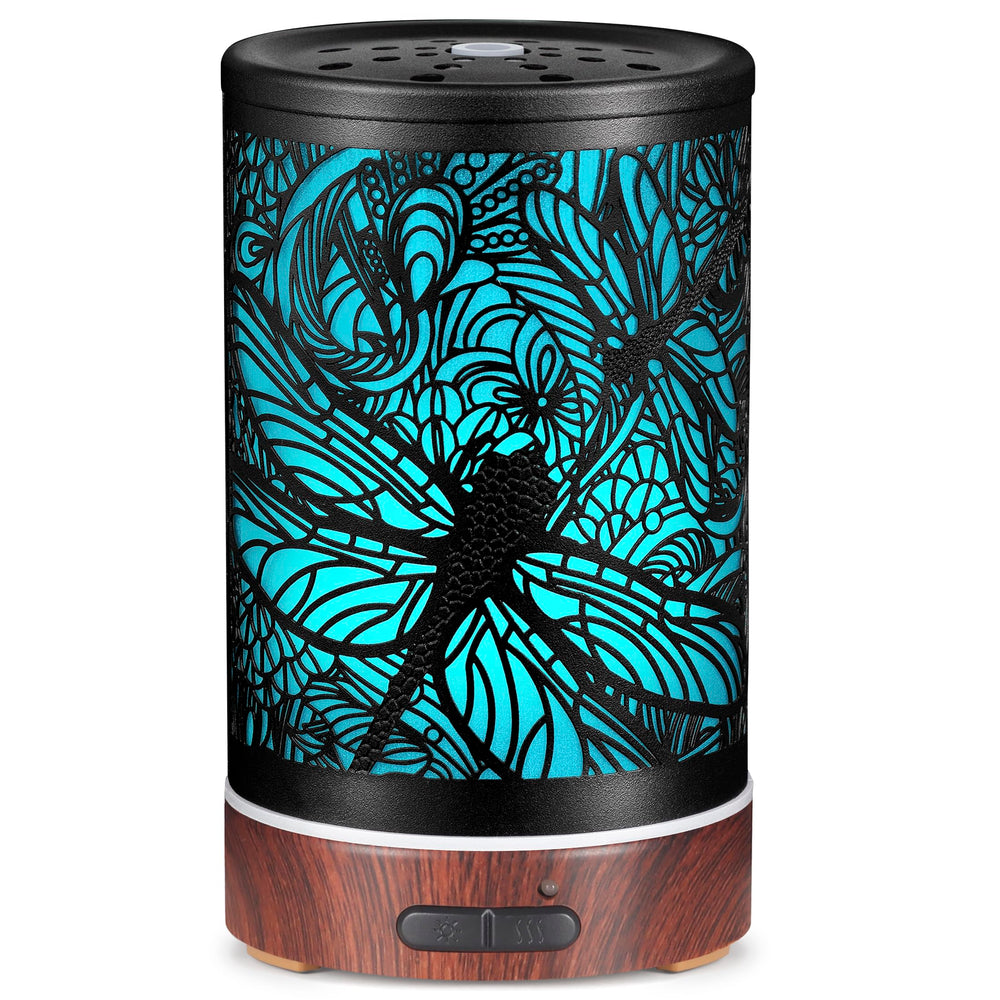 Dragonfly essential oils diffuser with seven color LED lights