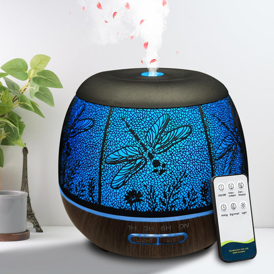 Dragonfly essential oil diffuser with 400ml tank and remote