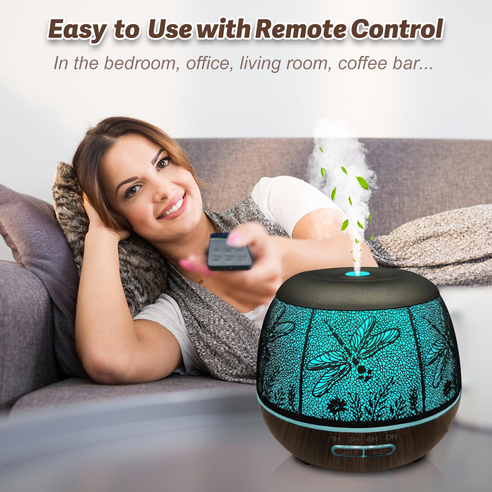 Diffuser styled in a living room decor setting