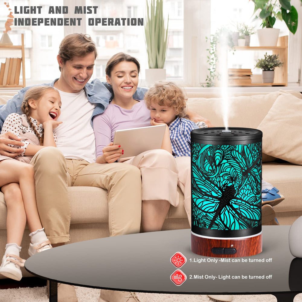 Aromatherapy diffuser with dragonfly design and cool mist