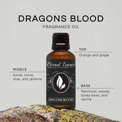 Eternal Essence Dragons Blood 30ml fragrance oil bottle with cap and dropper