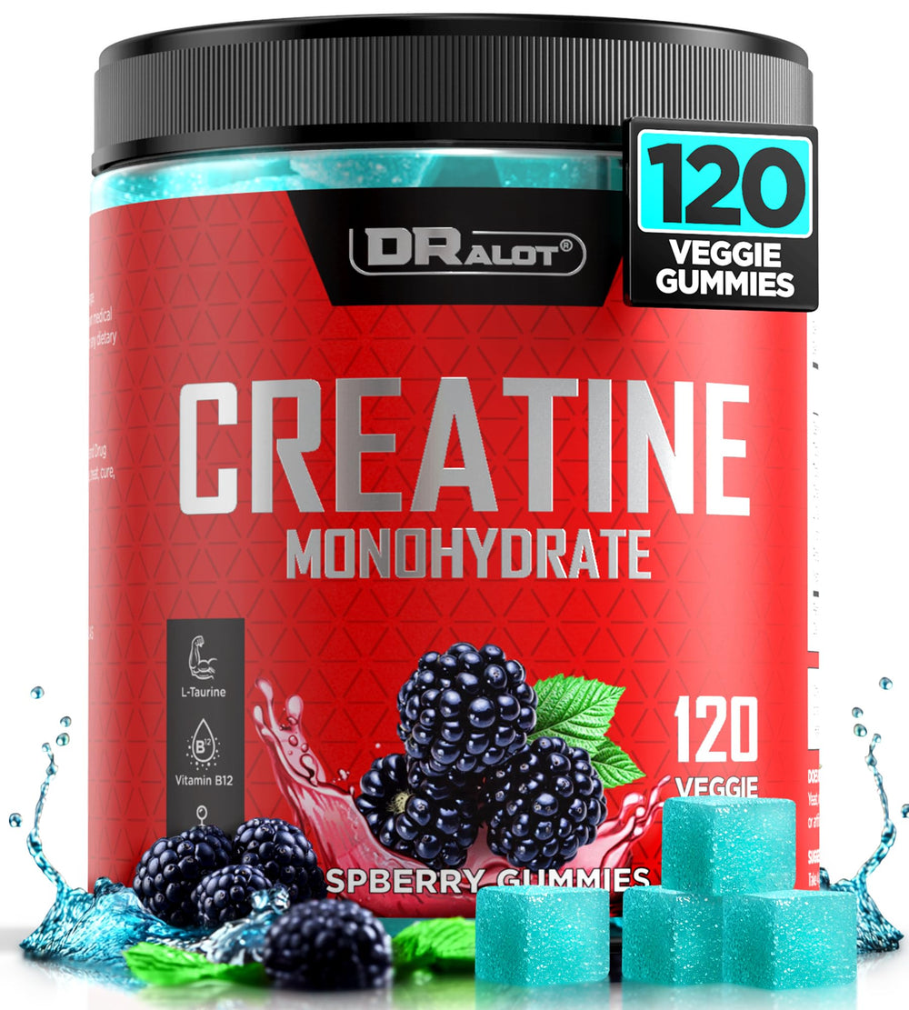 Dralot Creatine Monohydrate Gummies berry flavor front view