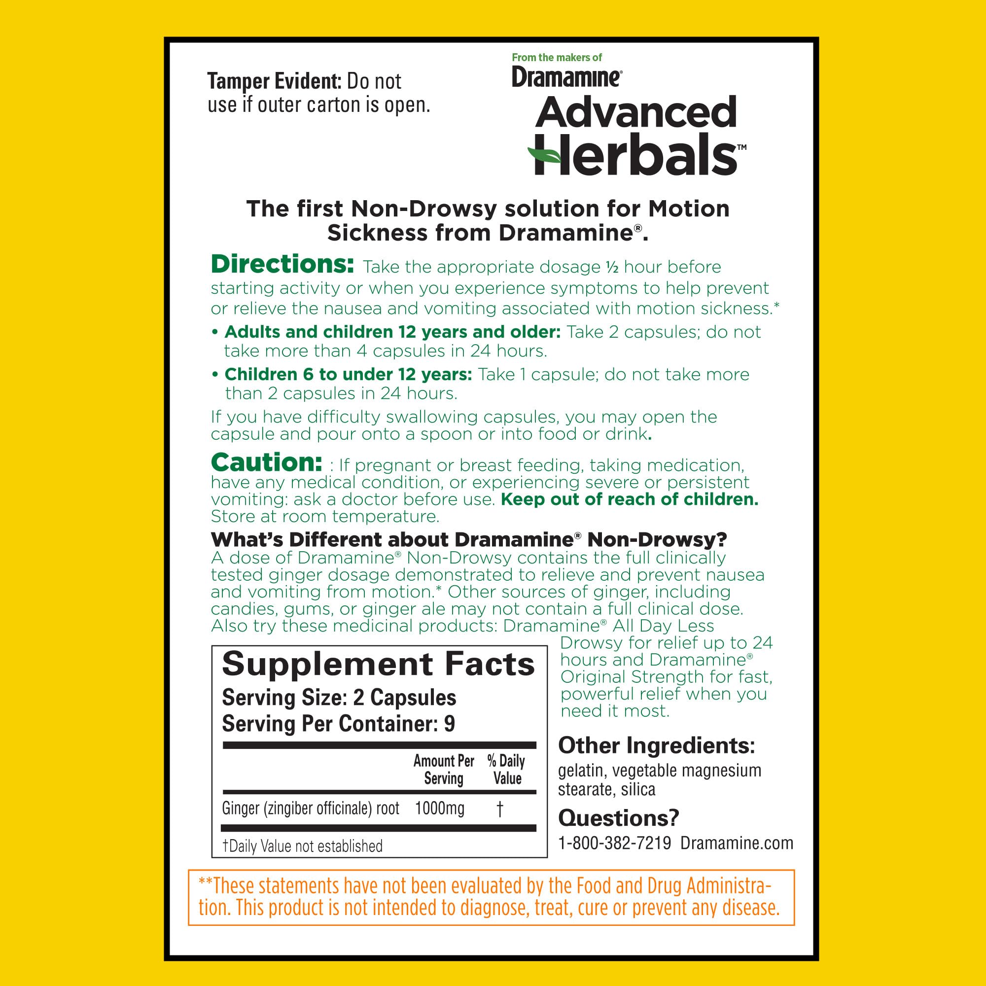 Dramamine Advanced Herbals on cruise or travel scene highlights motion sickness relief during trips.
