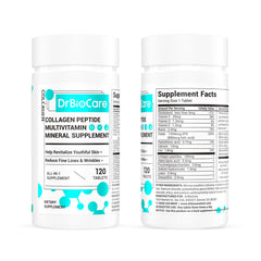 Illustration of women's health benefits from collagen peptides and vitamins