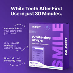DRDENT whitening strips with instruction booklet