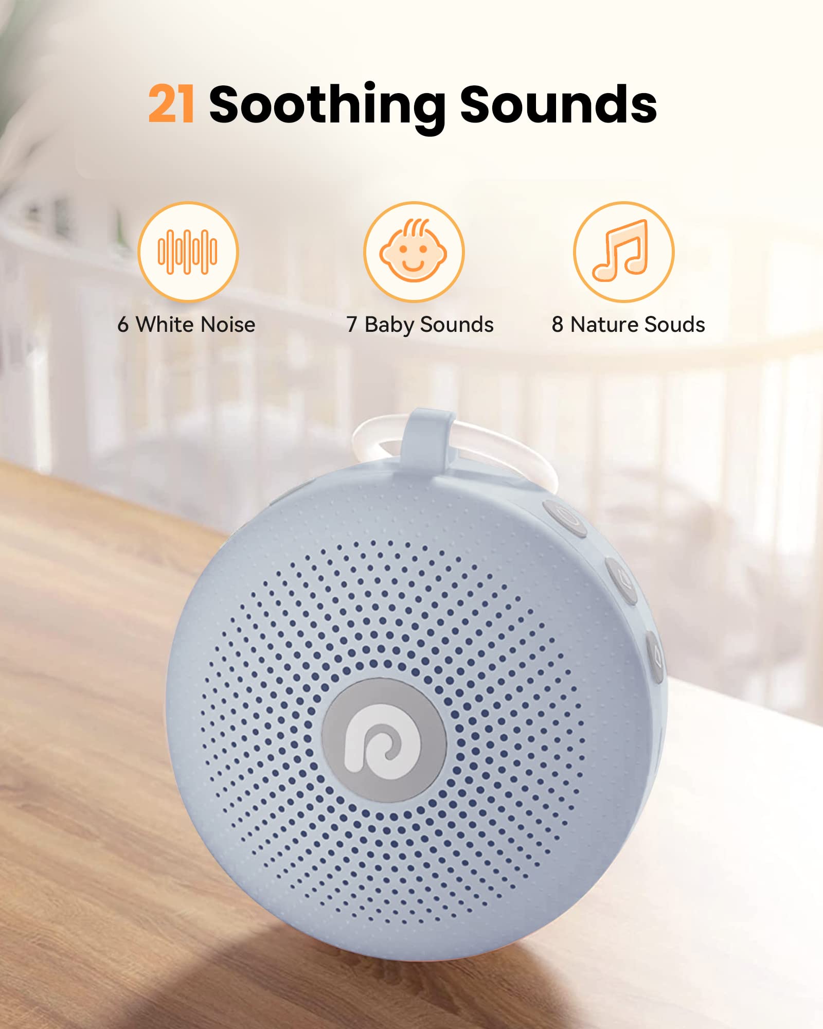 Dreamegg white-noise-machine 21-soothing-sounds for versatile use