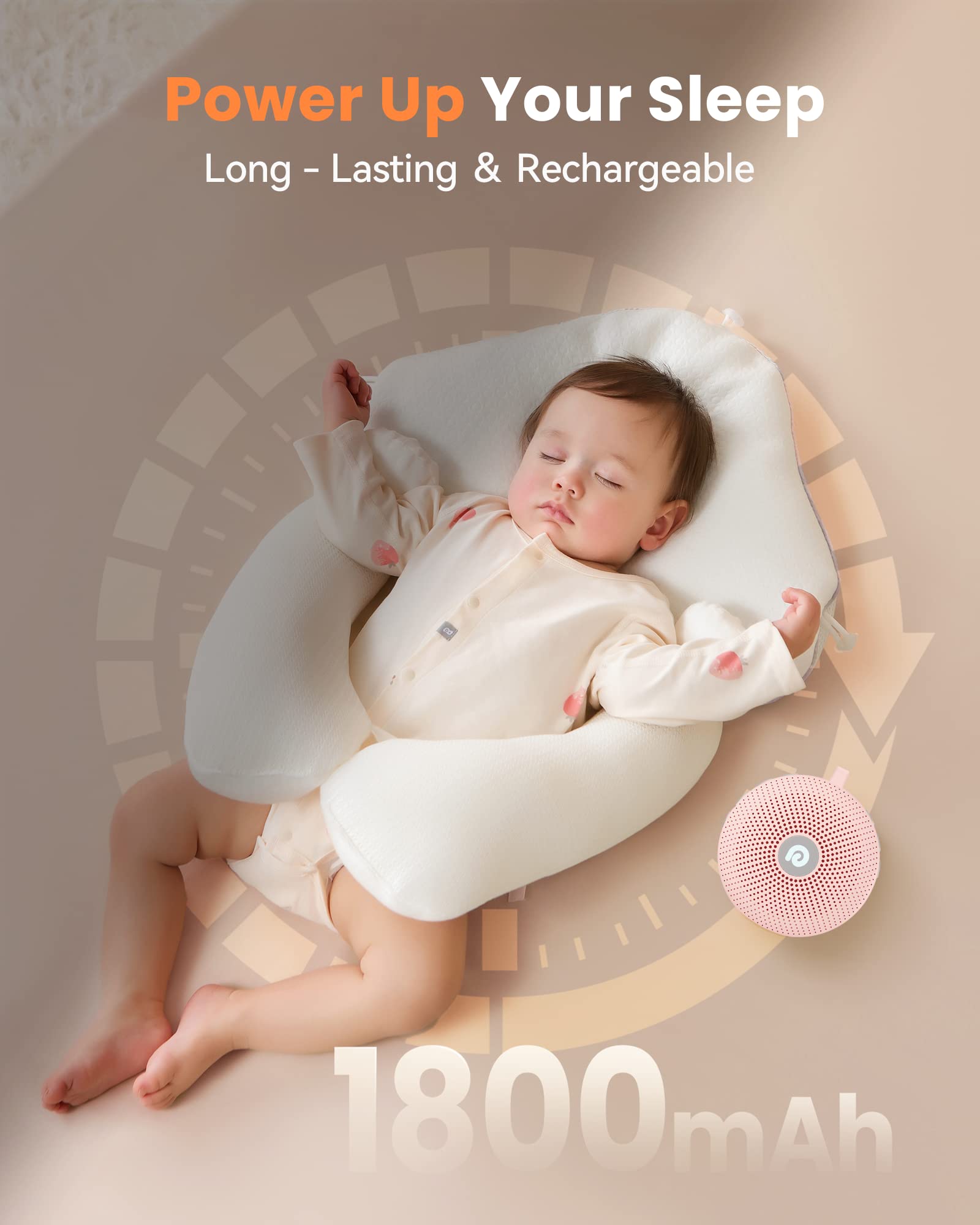 Dreamegg D11 Max noise-canceling function reduces distractions for calmer nights.