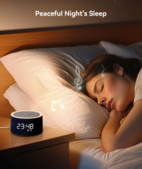 Dreamegg D1+ alarm-clock function enables gentle awakenings without disturbing others.