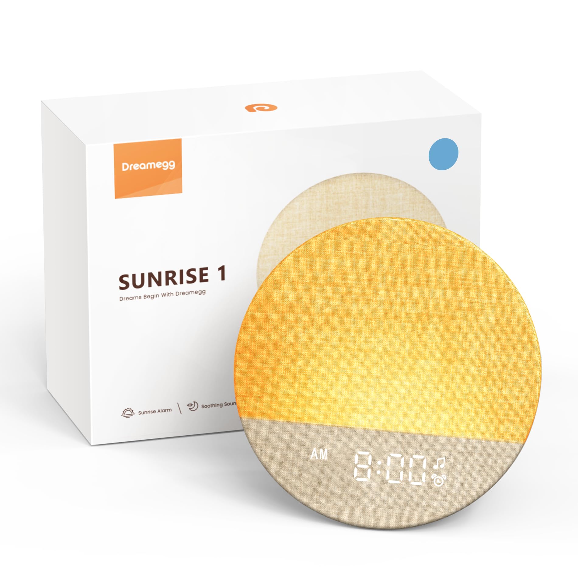 Dreamegg Sunrise 1 simulates a gentle sunrise to support a natural wake-up.