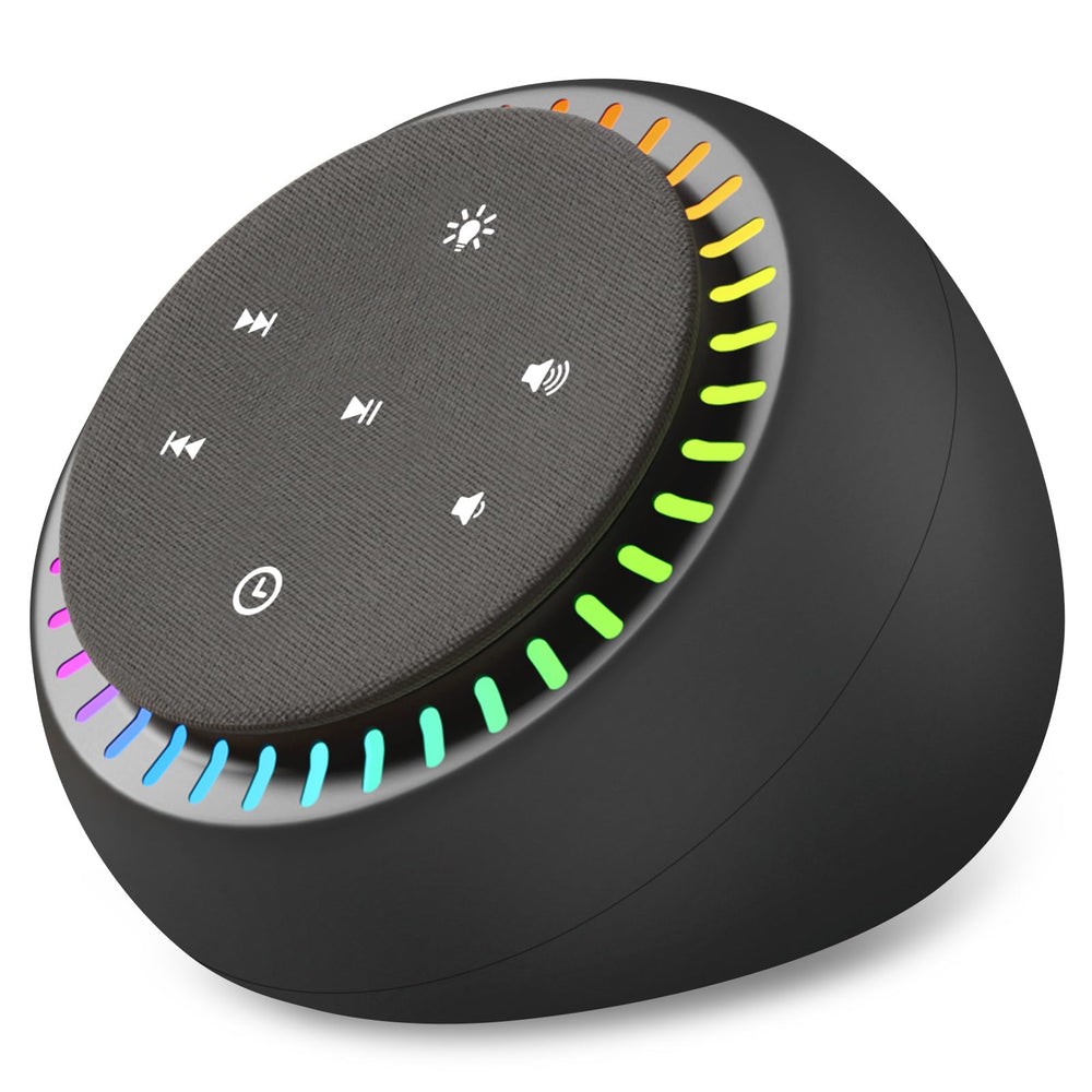 DreamSky Sound Machine with 26 soothing sounds for sleep and focus.