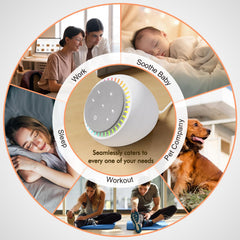 DreamSky RGB night light with adjustable brightness levels