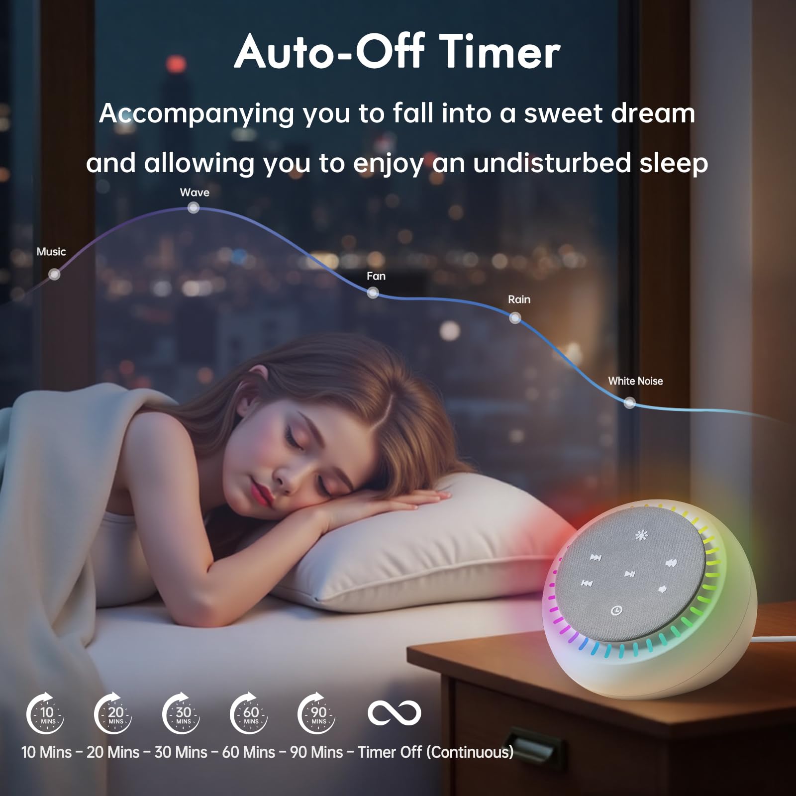 DreamSky white-noise mode delivering high-fidelity ambient sound