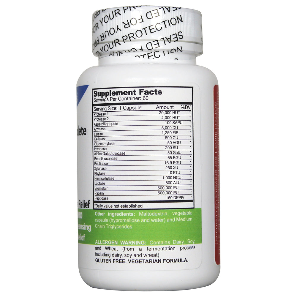 Close-up of DrFormulas 18 Digestive Enzymes bottle