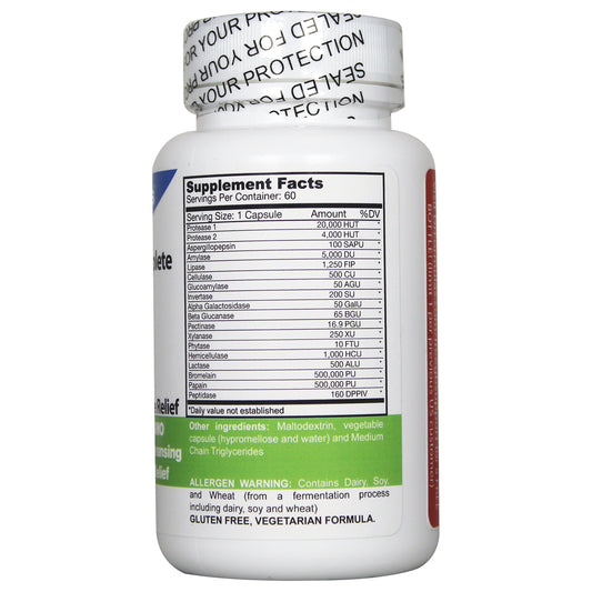 Close-up of DrFormulas 18 Digestive Enzymes bottle