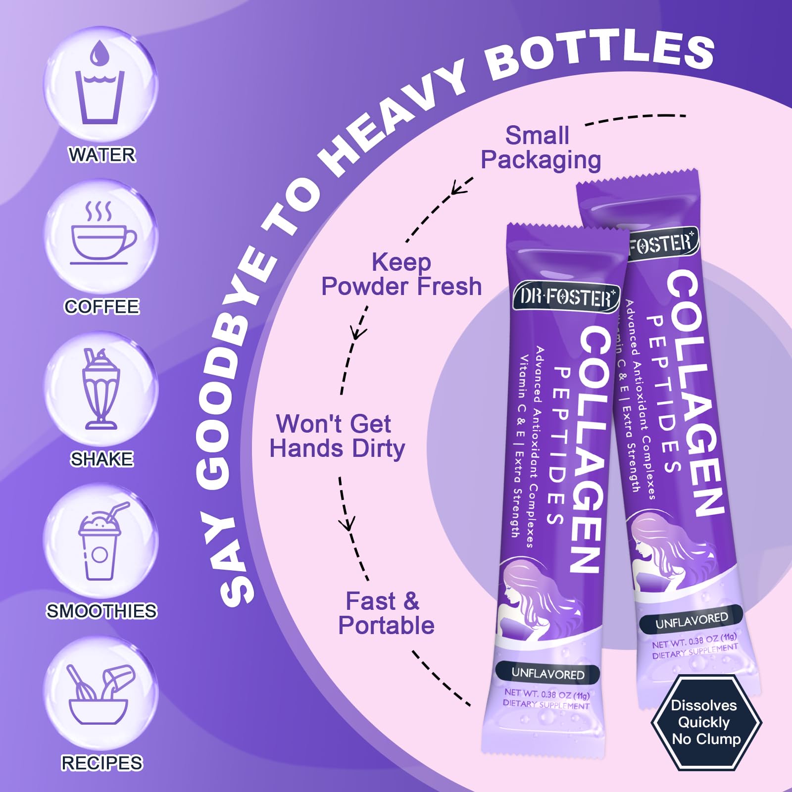 On-the-go use: single-serve collagen sticks for daily routine