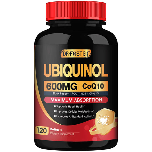 DRFOSTER CoQ10 600 mg Ubiquinol bottle front view