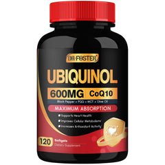 DRFOSTER CoQ10 600 mg Ubiquinol bottle front view